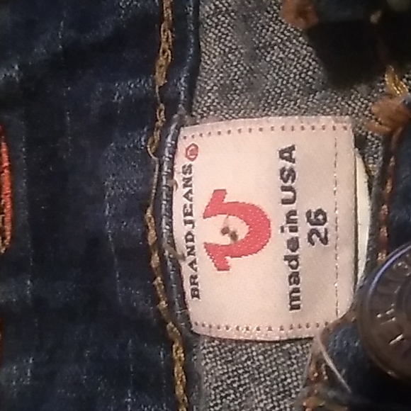 Womens True Religion Joey Big T Rainbow Horseshoe Jeans 26 Flare - Picture 6 of 9